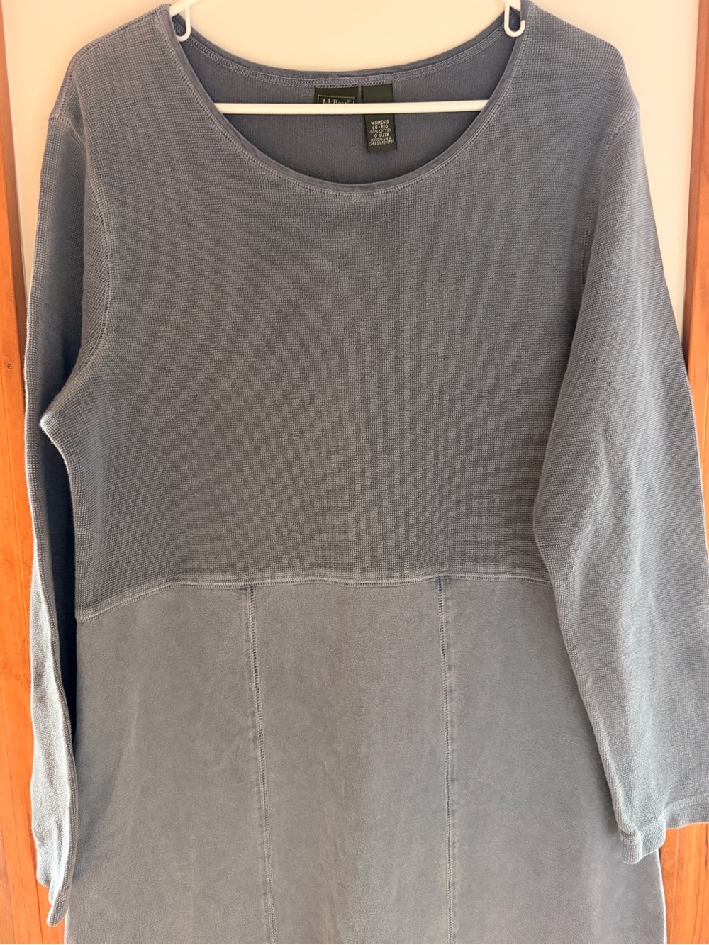 L.L. Bean 100% Cotton Slate Blue Dress
